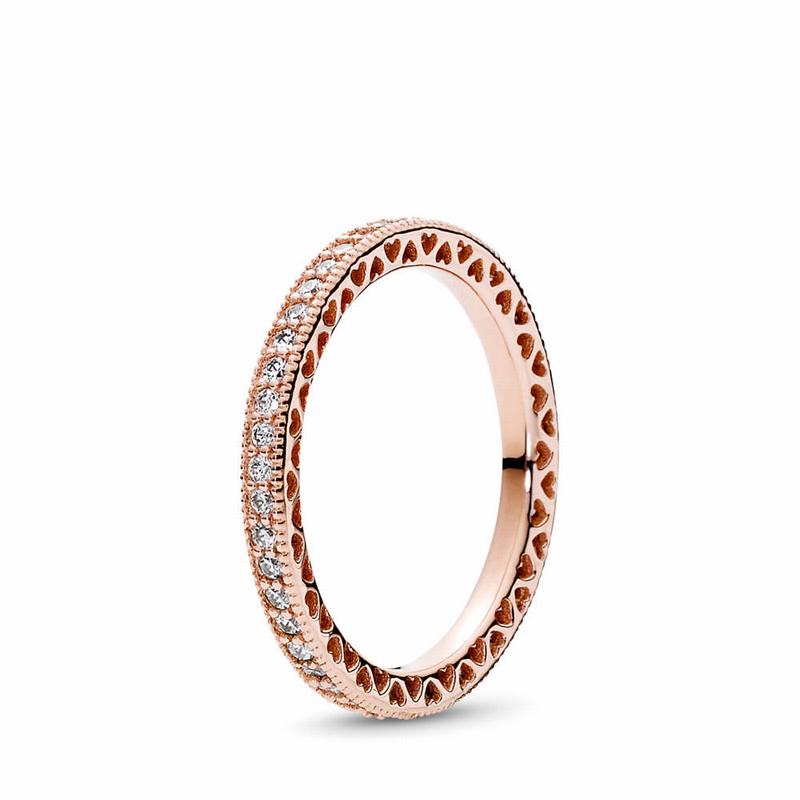 Pandora Sparkle & Hearts Stackable Ring Egypt HG8034759
